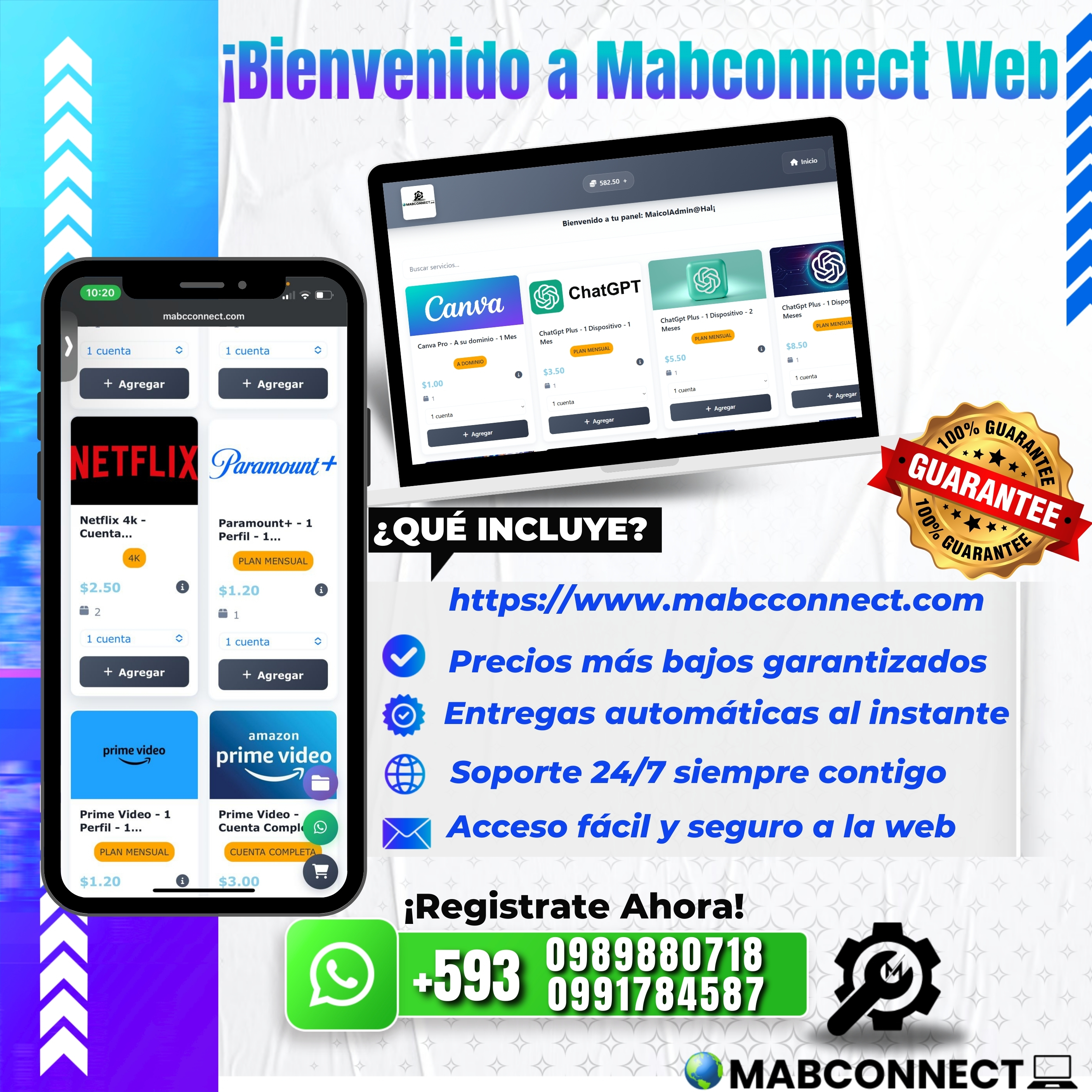 Pagina Web - Sección de Reportes V8